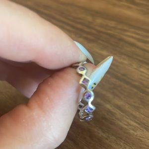 Silpada stack ring purple stones